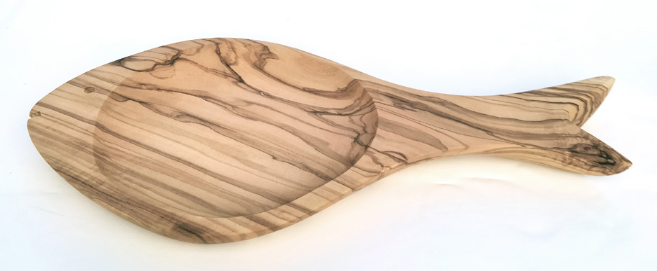 Olive Wood Fish Shaped Dishe