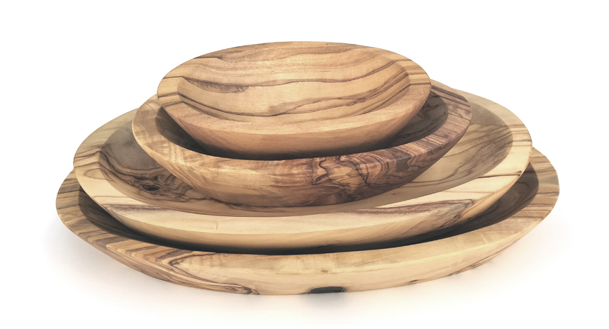Olive Wood Oval Dishe Set of 4