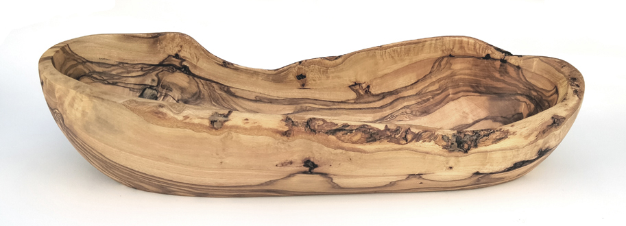 Olive Wood Rustic Dishe 25cm