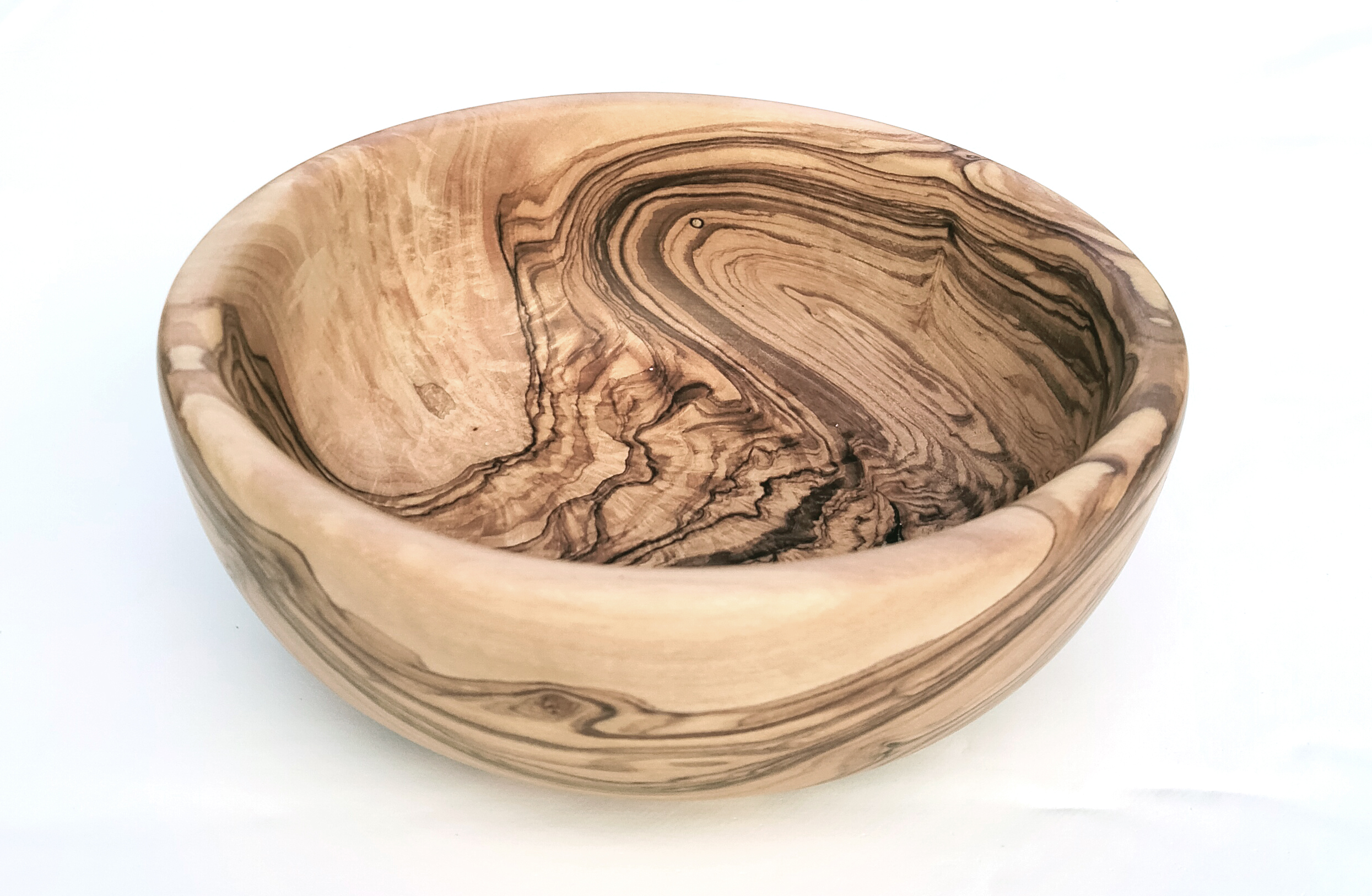 Olive Wood Round Salad Bowl F2