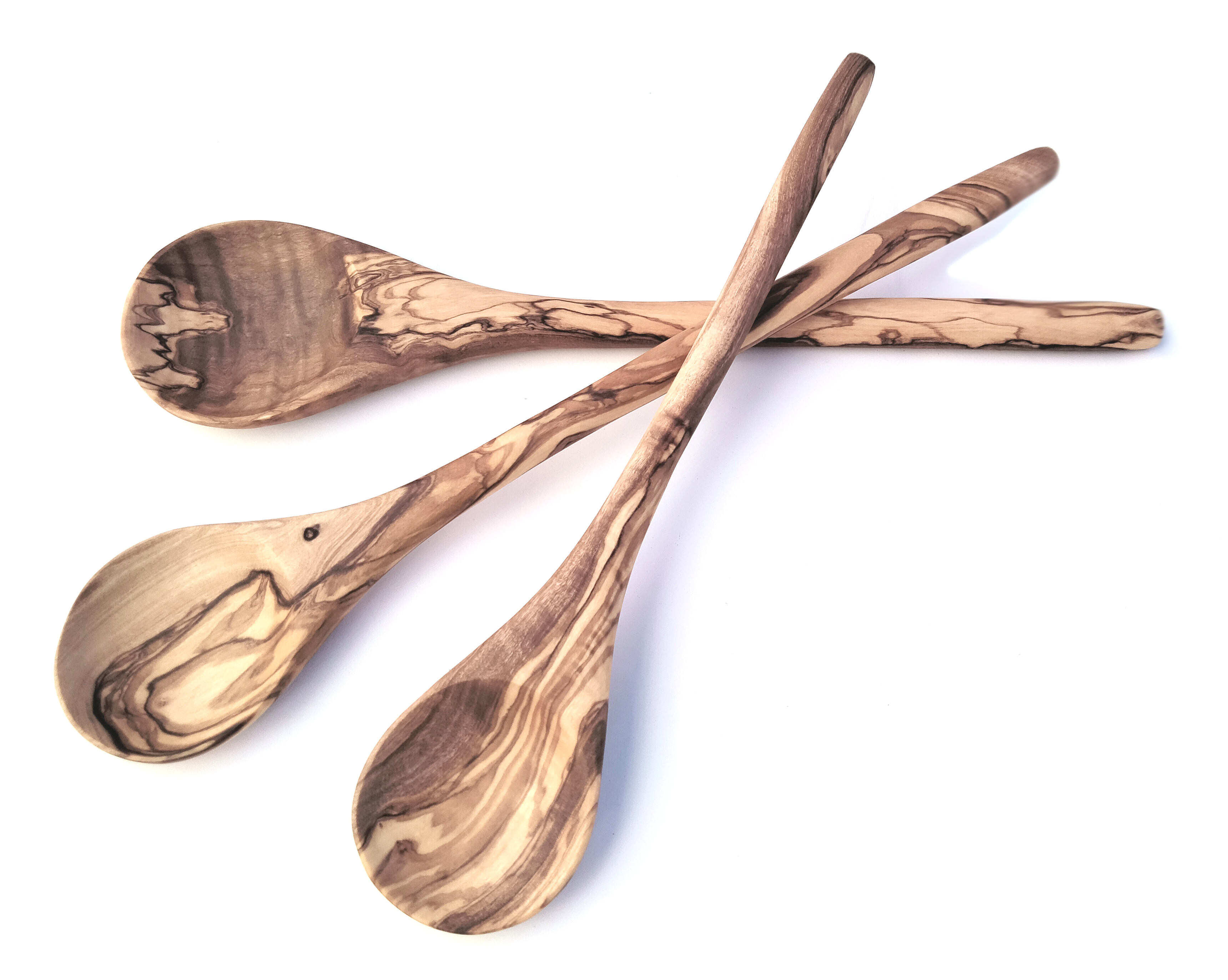 Olive Wood Round Spoon 27-30cm
